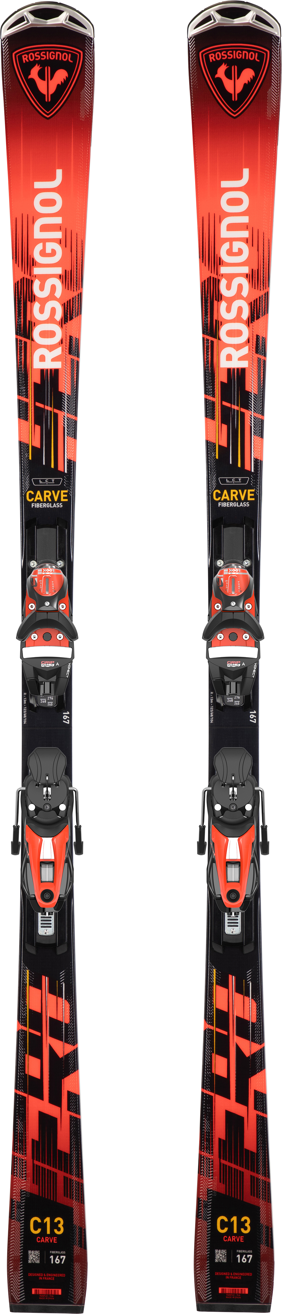 Rossignol lyže Hero Carve Konect + NX 12 K Gw B80 + RANPJ01 + FCLCN03 black/hot red 24/25 Velikost: 157