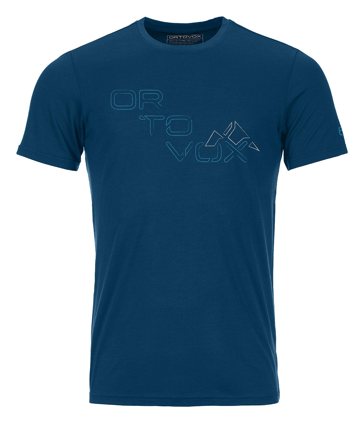 Ortovox tričko 185 Merino Tangram Logo T-shirt petrol blue Velikost: L