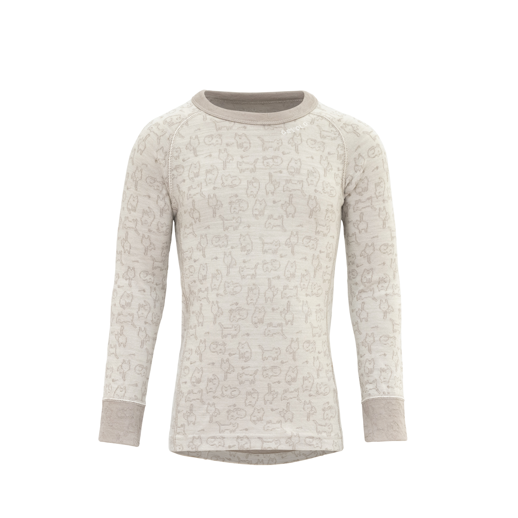 Devold tričko Duo Active Merino Shirt Kid raw white Velikost: 6