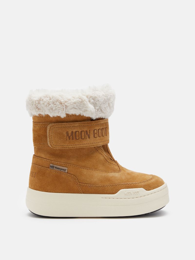 Moon Boot snehule Jr Park Strap Boot Suede sand Velikost: 32