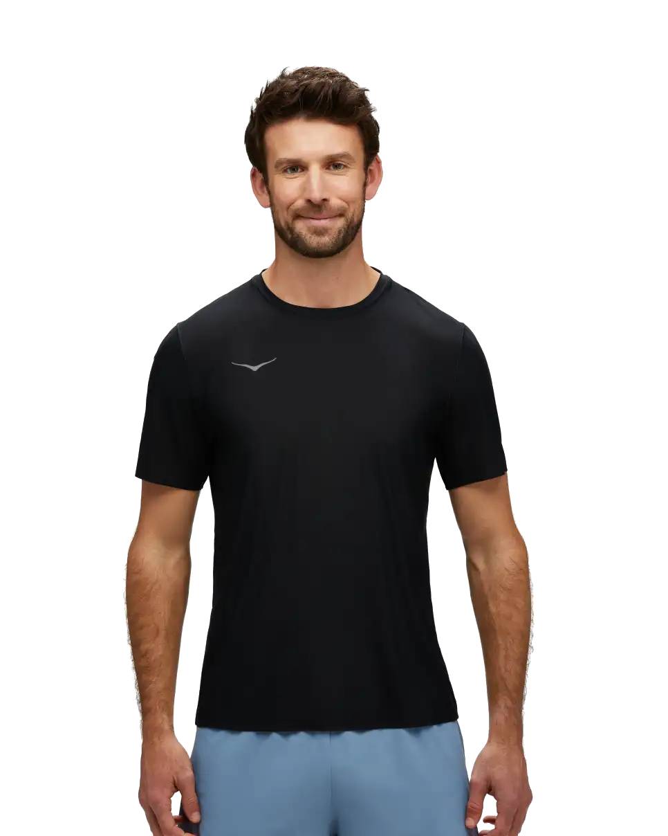 Hoka One One tričko Airolite Run Short Sleeve black Velikost: M