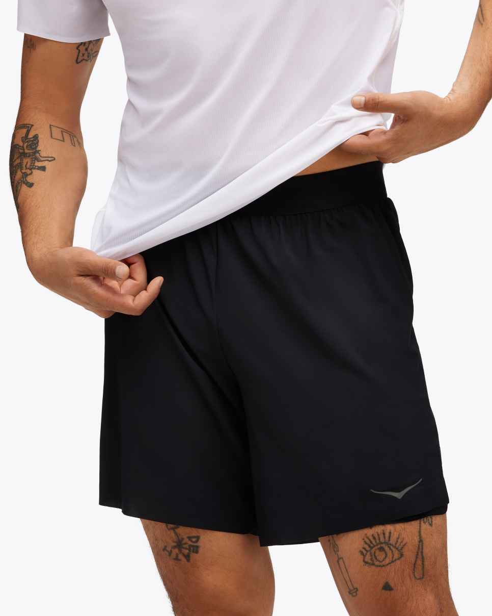Hoka One One šortky Glide 7 Short 2In1 black Velikost: L