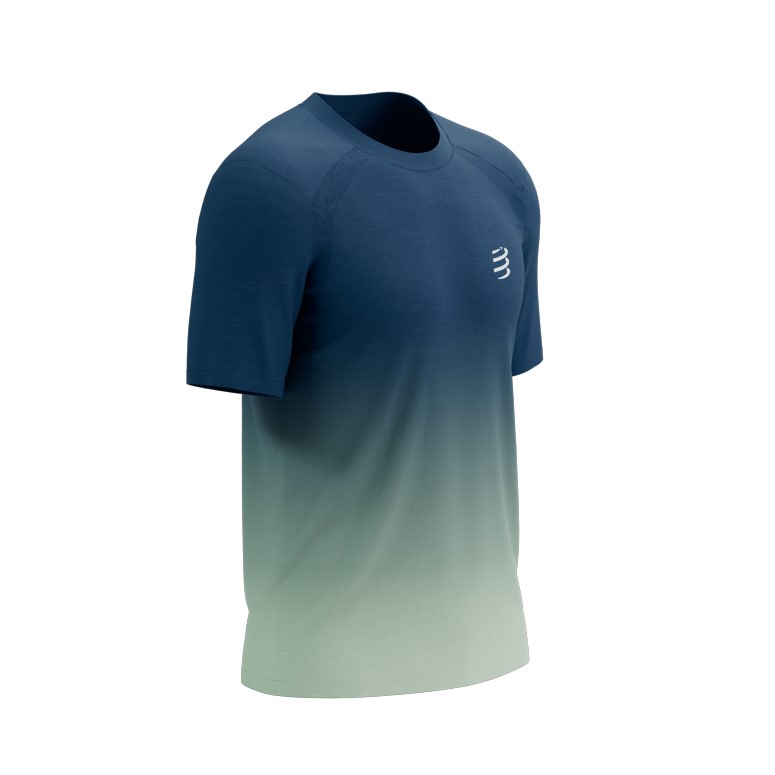 Compressport tričko Performance Ss Tshirt M poseidon ice flow Velikost: M