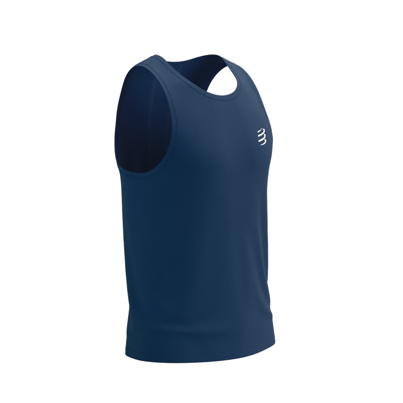 Compressport tričko Performance Singlet M blue Velikost: XL