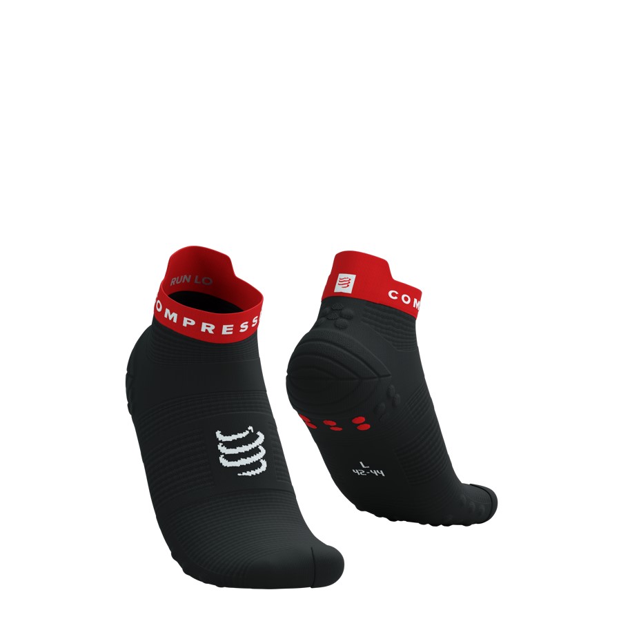 Compressport ponožky Pro Racing Socks V4.0 Run Low black core red Velikost: T2