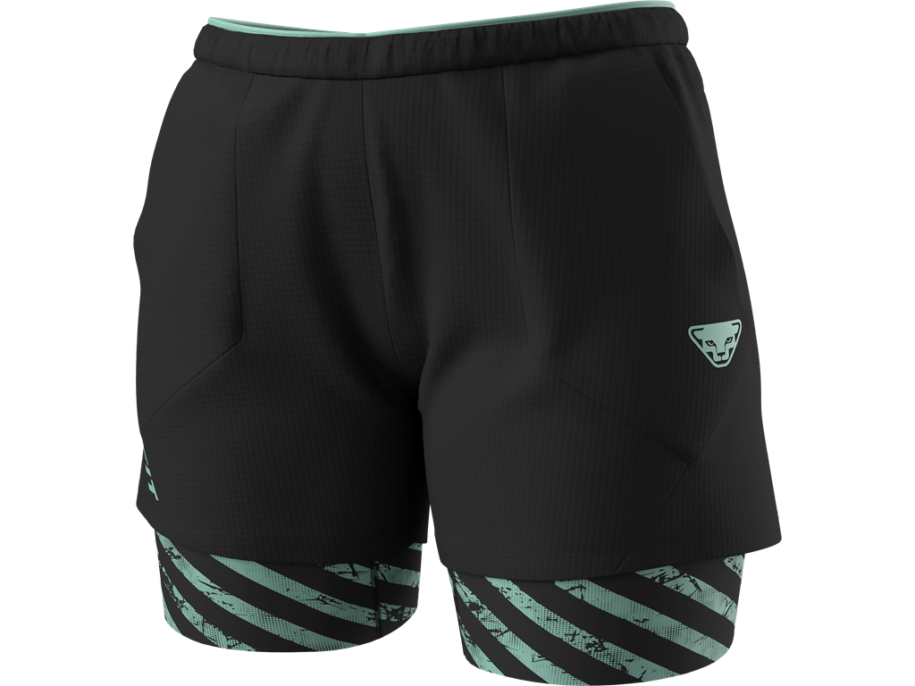 Dynafit šortky Trail 2In1 W black out jadelite Velikost: XS