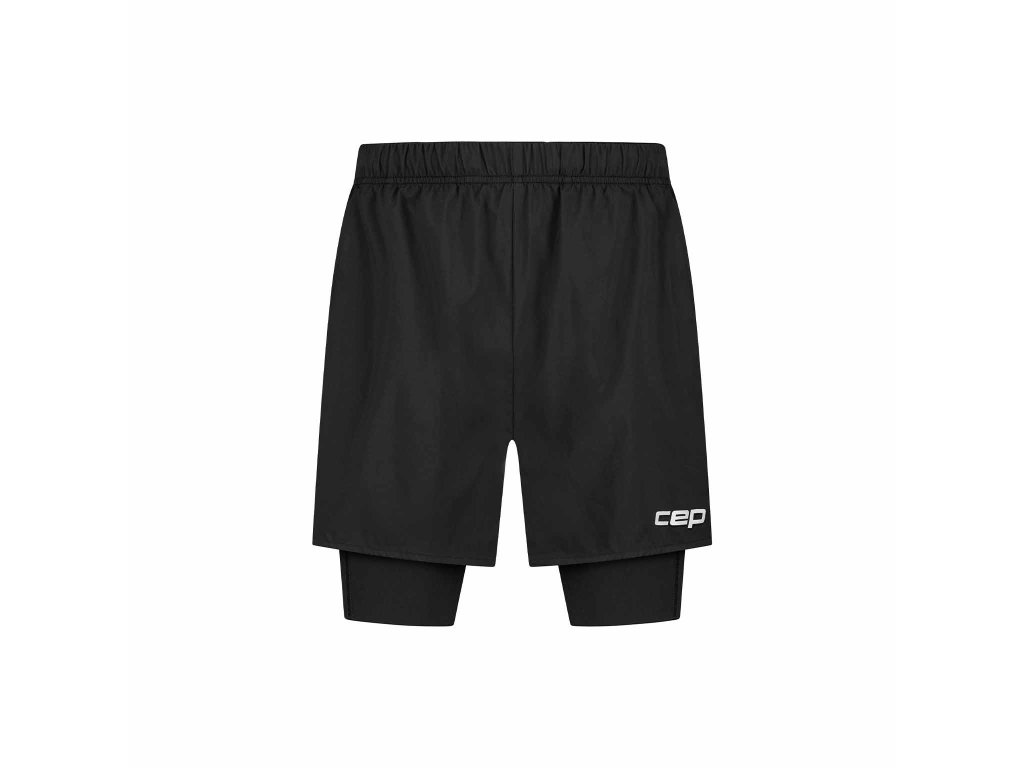 Cep šortky bežecké 2 v 1 black Velikost: L