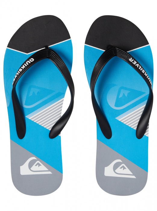 Quiksilver - šlapky MOLOKAI SLASH FADE LOGO YOUTH black/blue/grey Velikost: 35