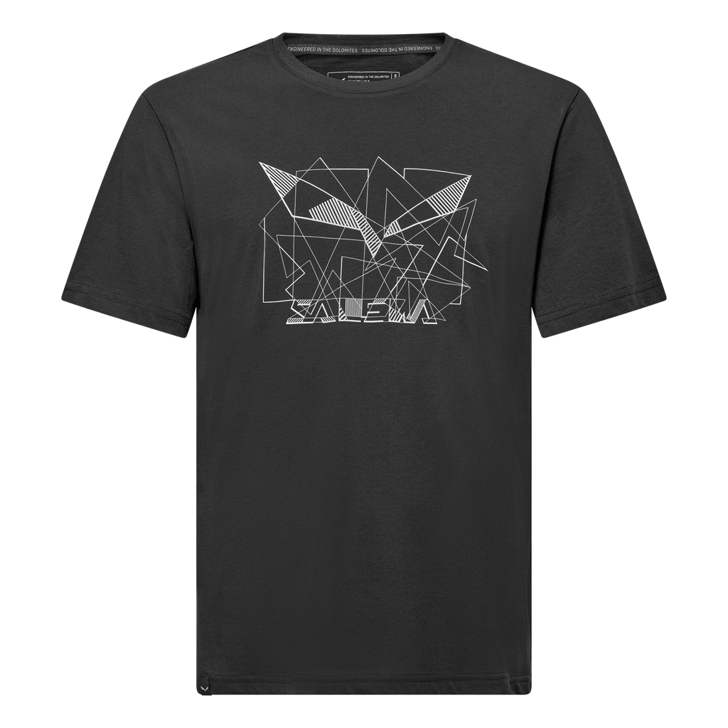 Salewa tričko Eagle Geometric T-Shirt M black out Velikost: 2XL