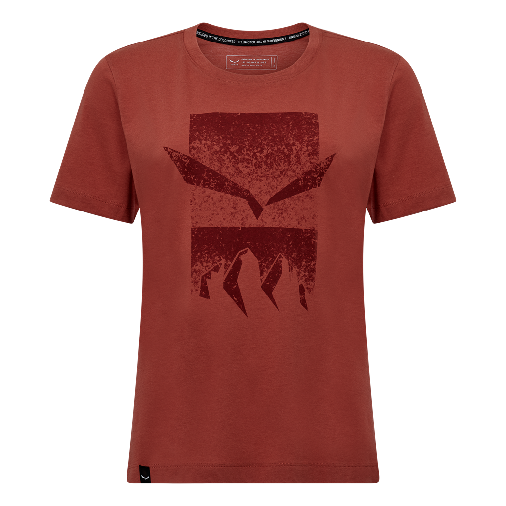 Salewa tričko Eagle 3Cime T-Shirt W etruscan red Velikost: 36