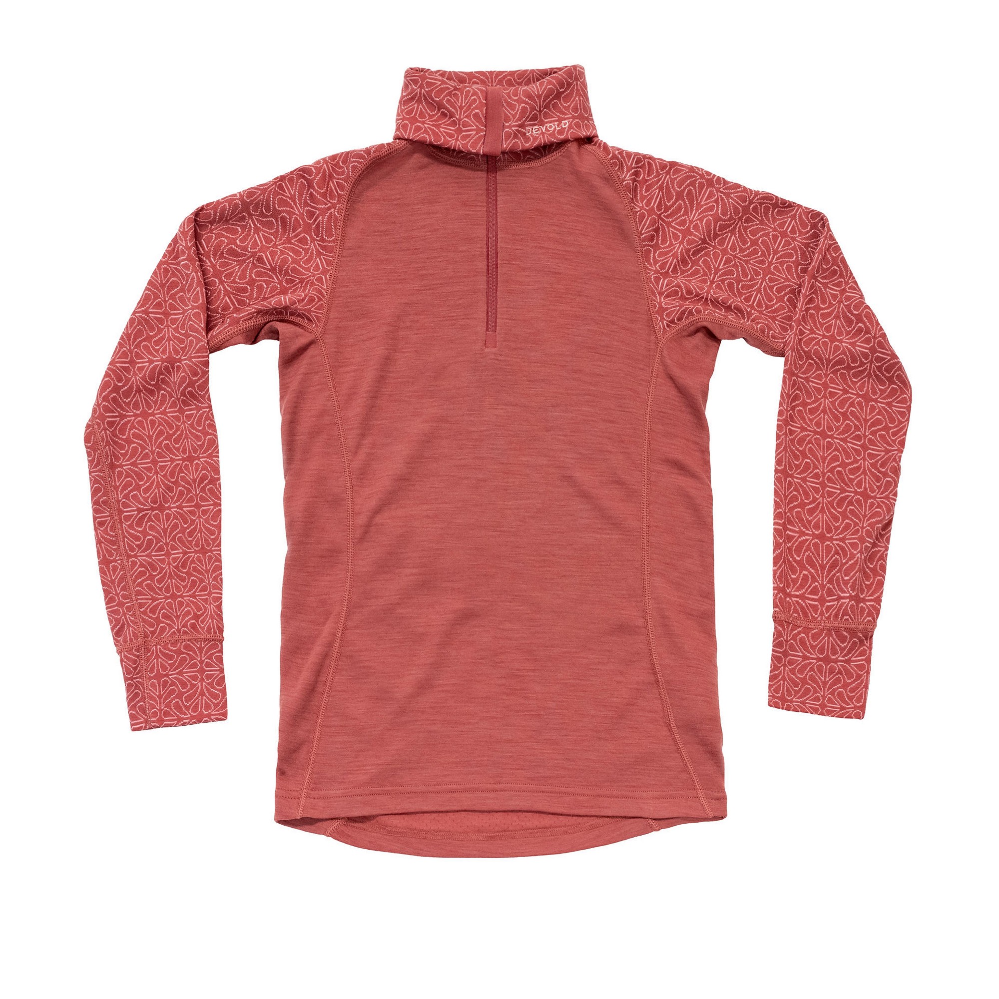 Devold tričko Duo Active Merino 205 Z.Neck Ls W marsala Velikost: L
