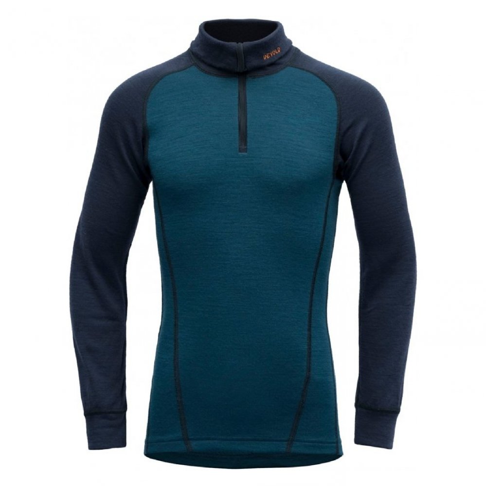 Devold tričko Duo Active Merino Zip Neck Ls Jr ink Velikost: 16