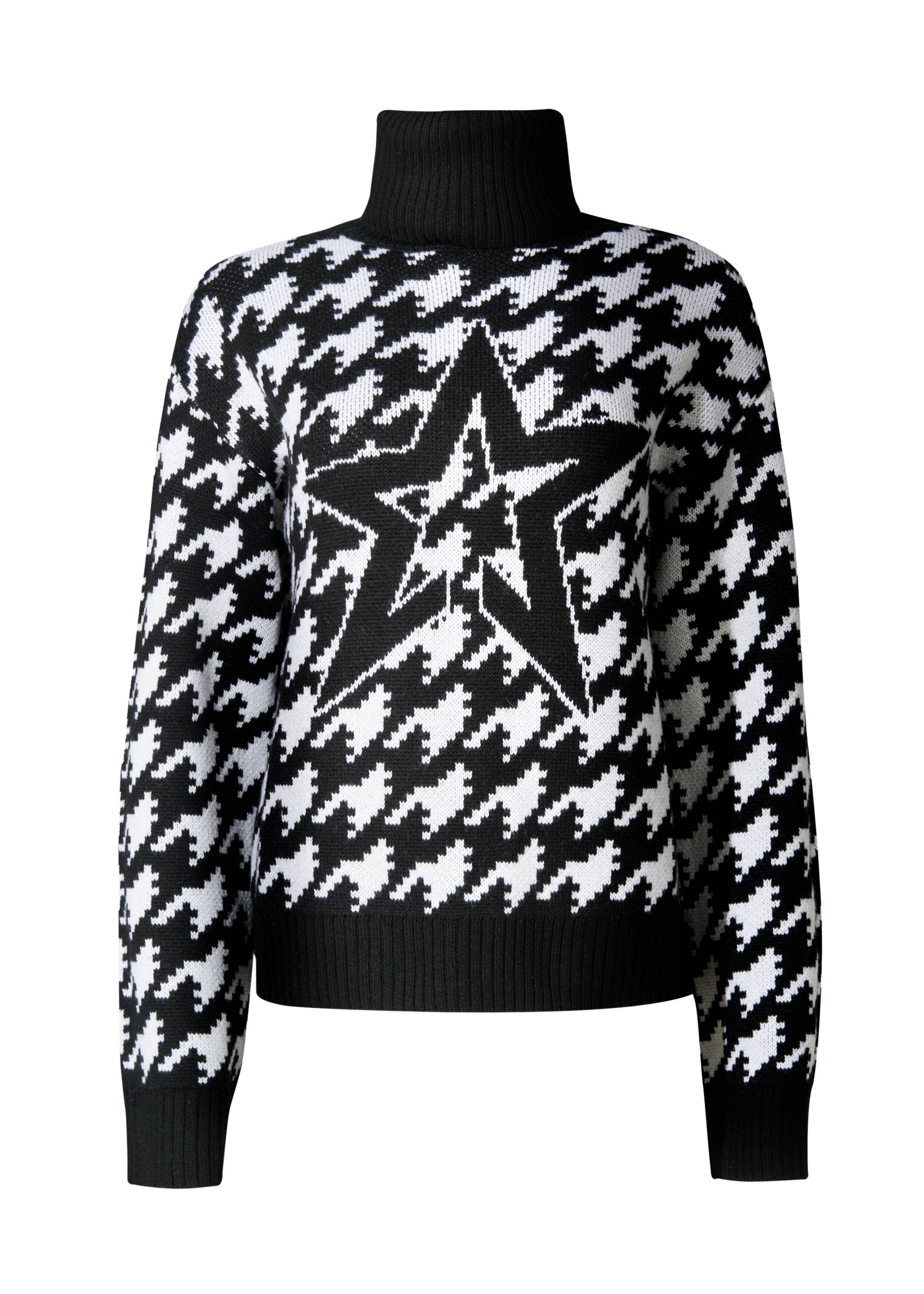 Perfect Moment sveter Chunky Houndstooth Sweater black-white Velikost: L