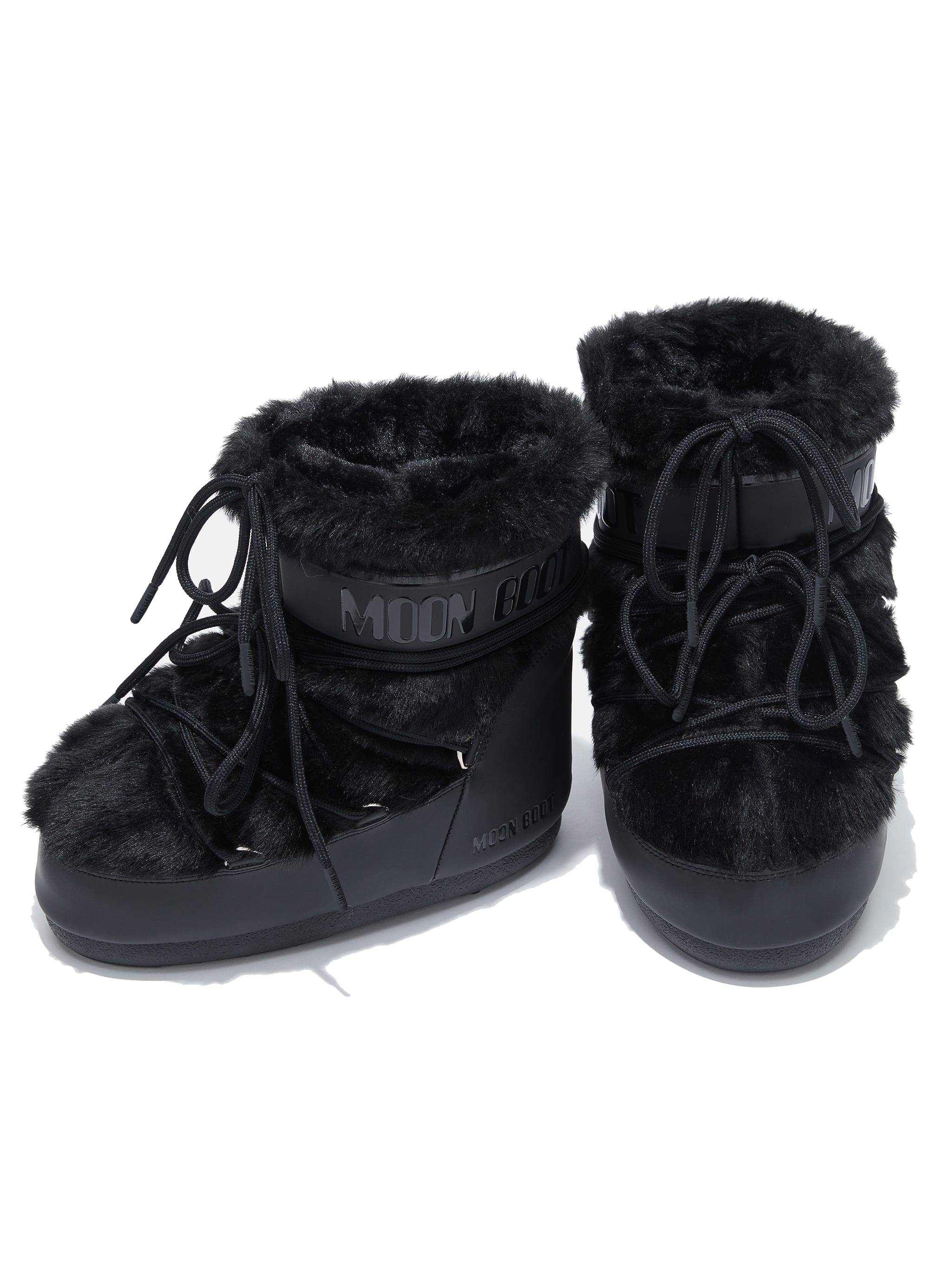 Moon Boot snehule Icon Low Faux Fur black Velikost: 36-38