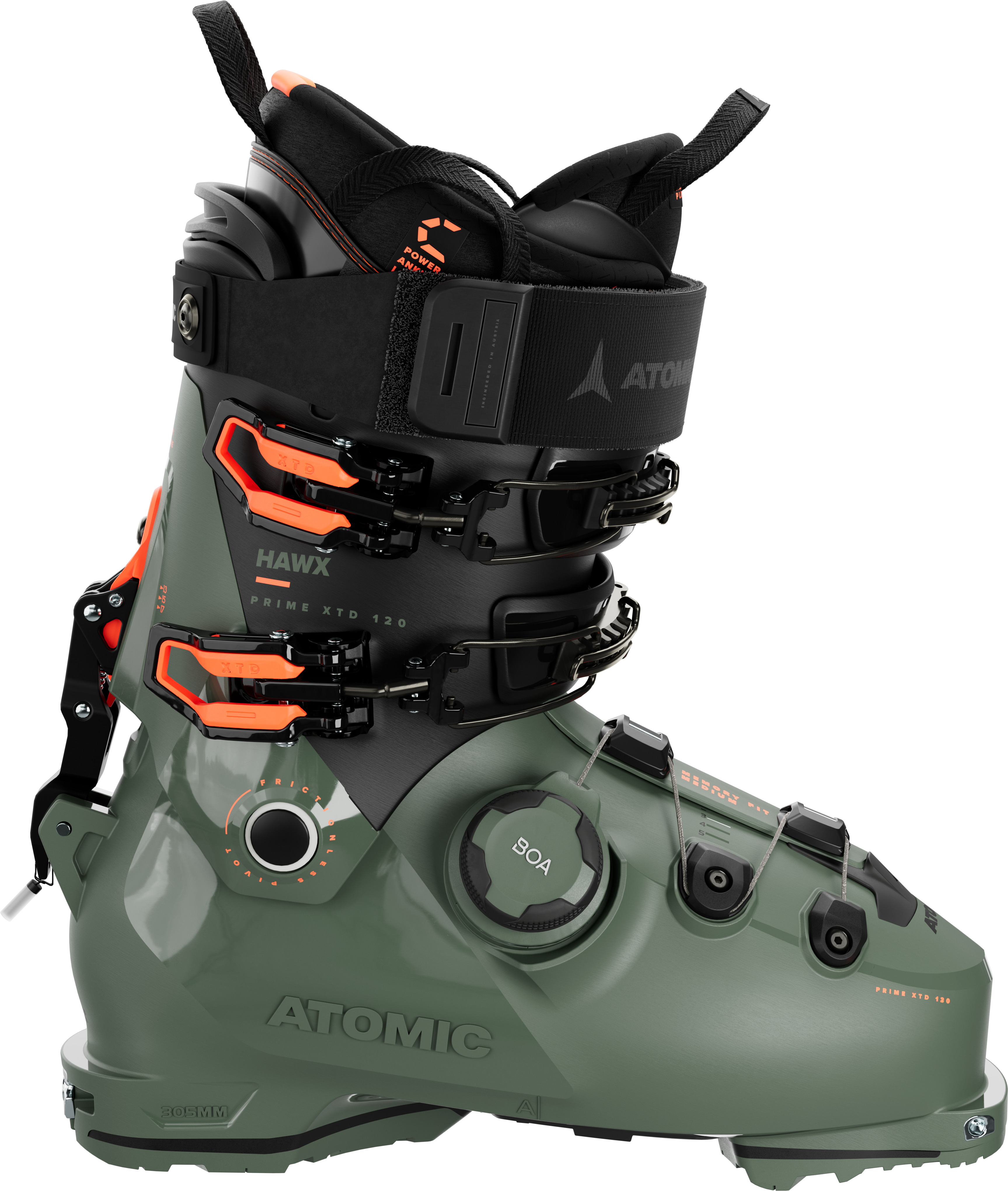 Atomic lyžiarky Hawx Prime Xtd 120 Boa army green orange 25/26 Velikost: 25.5