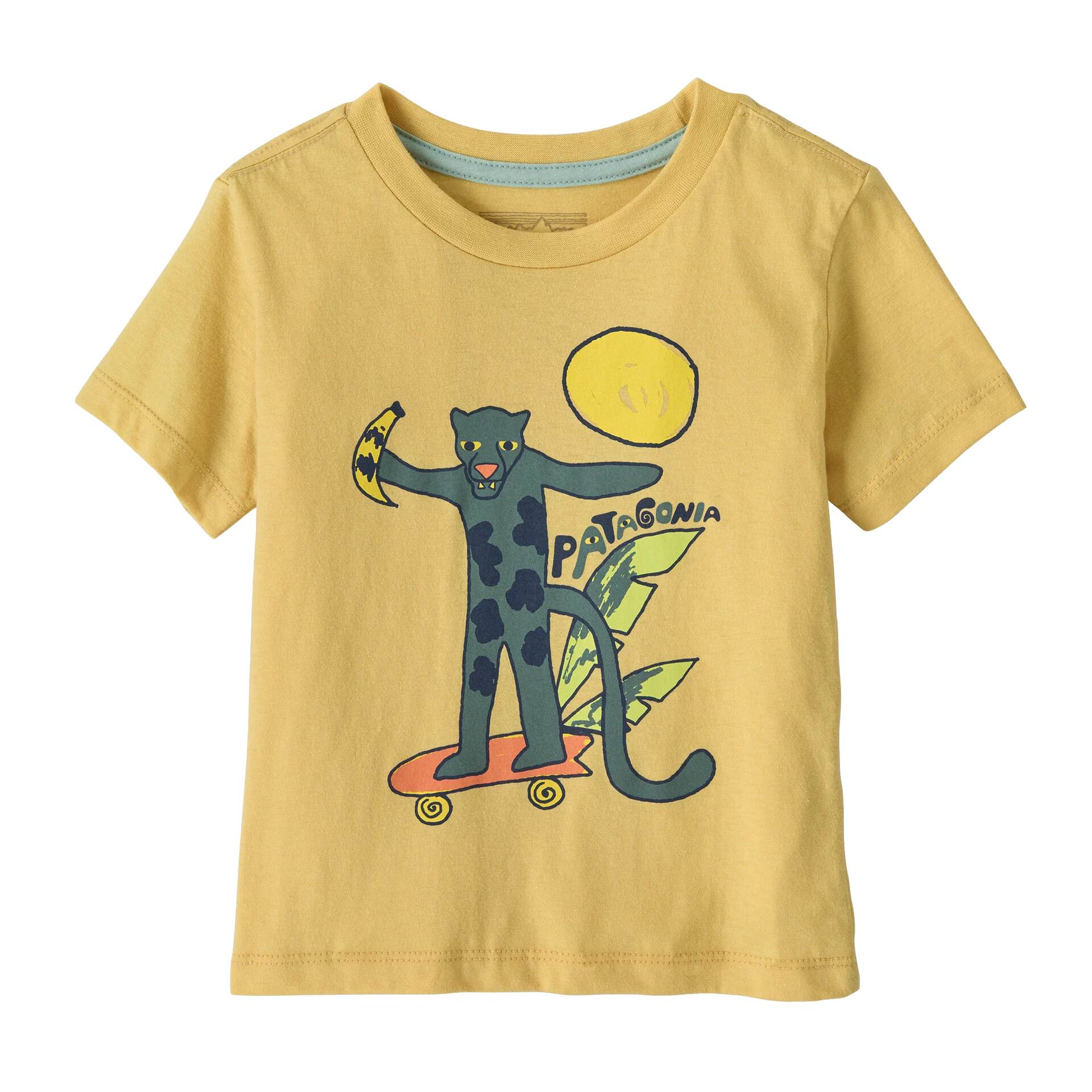 Patagonia tričko Baby Graphic T-Shirt jaguar boogie limestone yellow Velikost: 2T