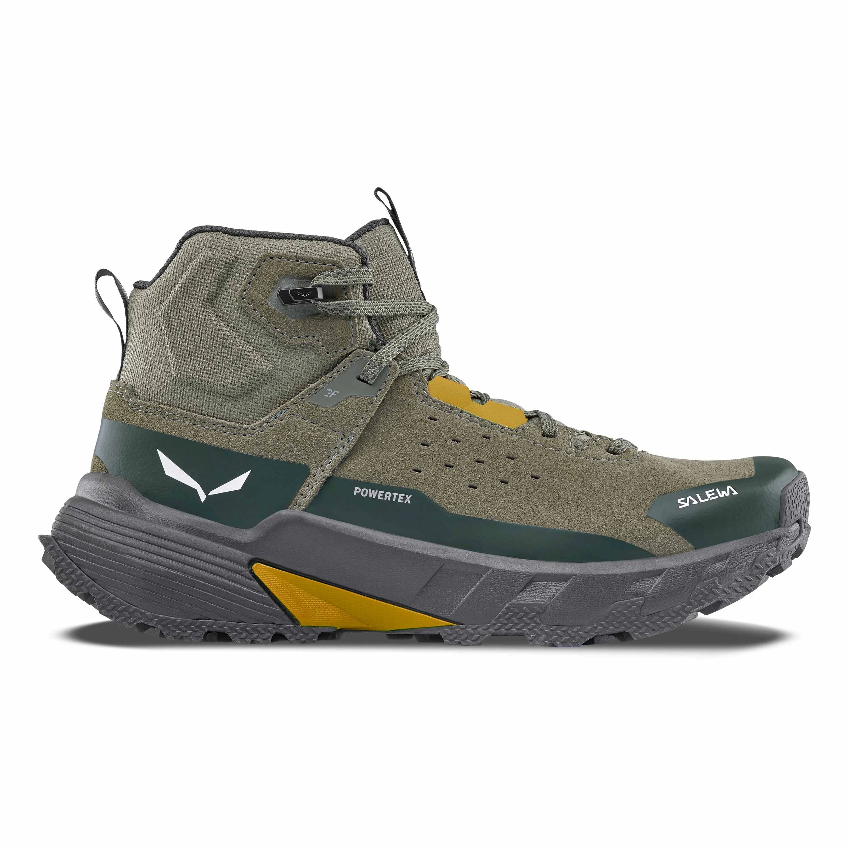 Salewa obuv Pedroc 2 Leather Mid Ptx M faded green - dark olive Velikost: 10.5