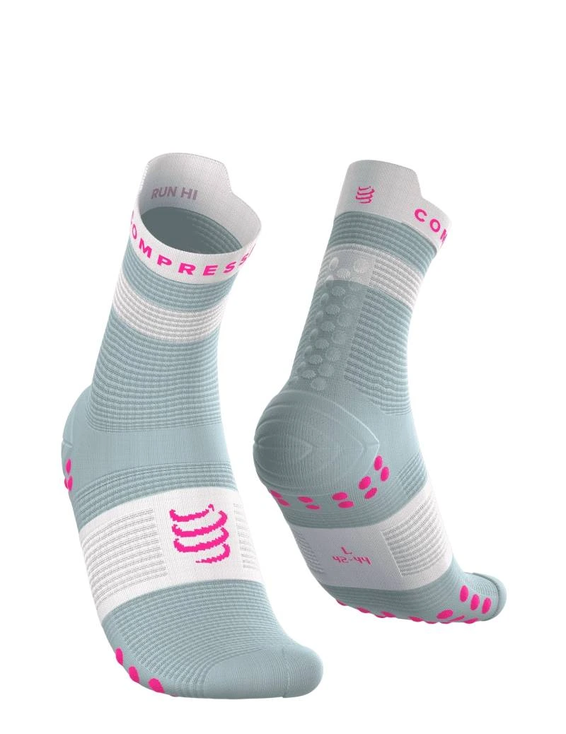 Compressport ponožky Pro Racing Socks V4.0 Run High ether-neon pink Velikost: 39-41