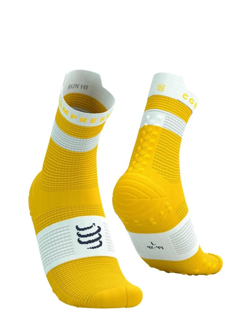 Compressport ponožky Pro Racing Socks V4.0 Run High lemon-white Velikost: 42-44