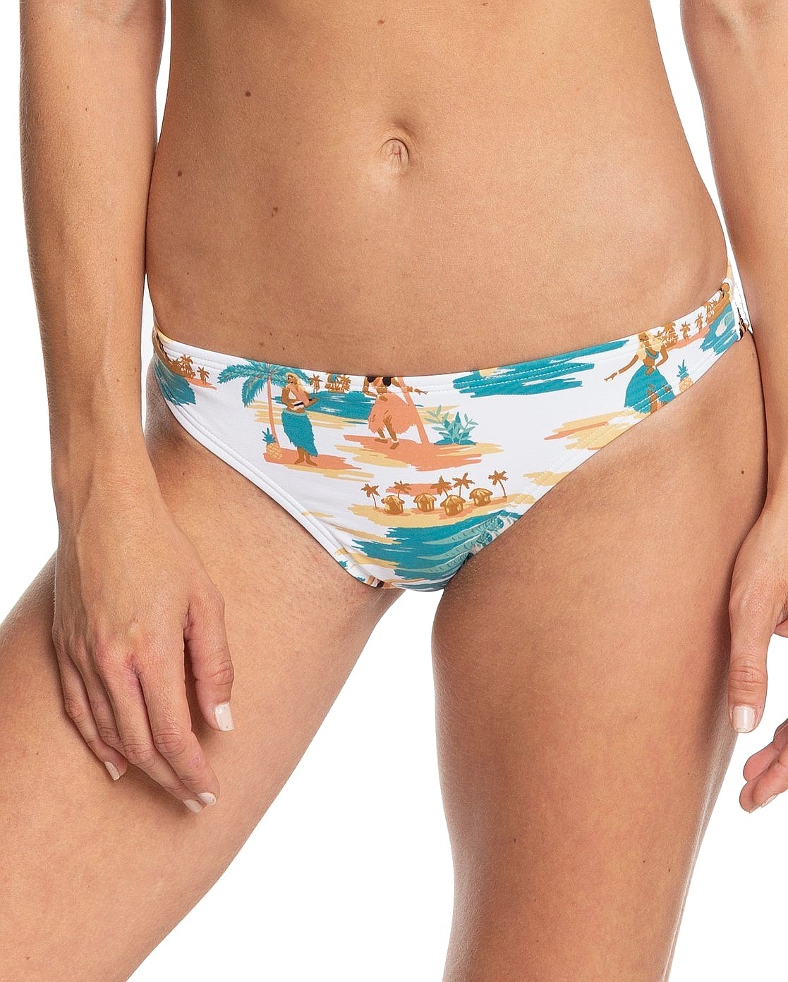 Roxy - plavky PT BEACH CLASSICS MODERATE BO white honolulu Velikost: S