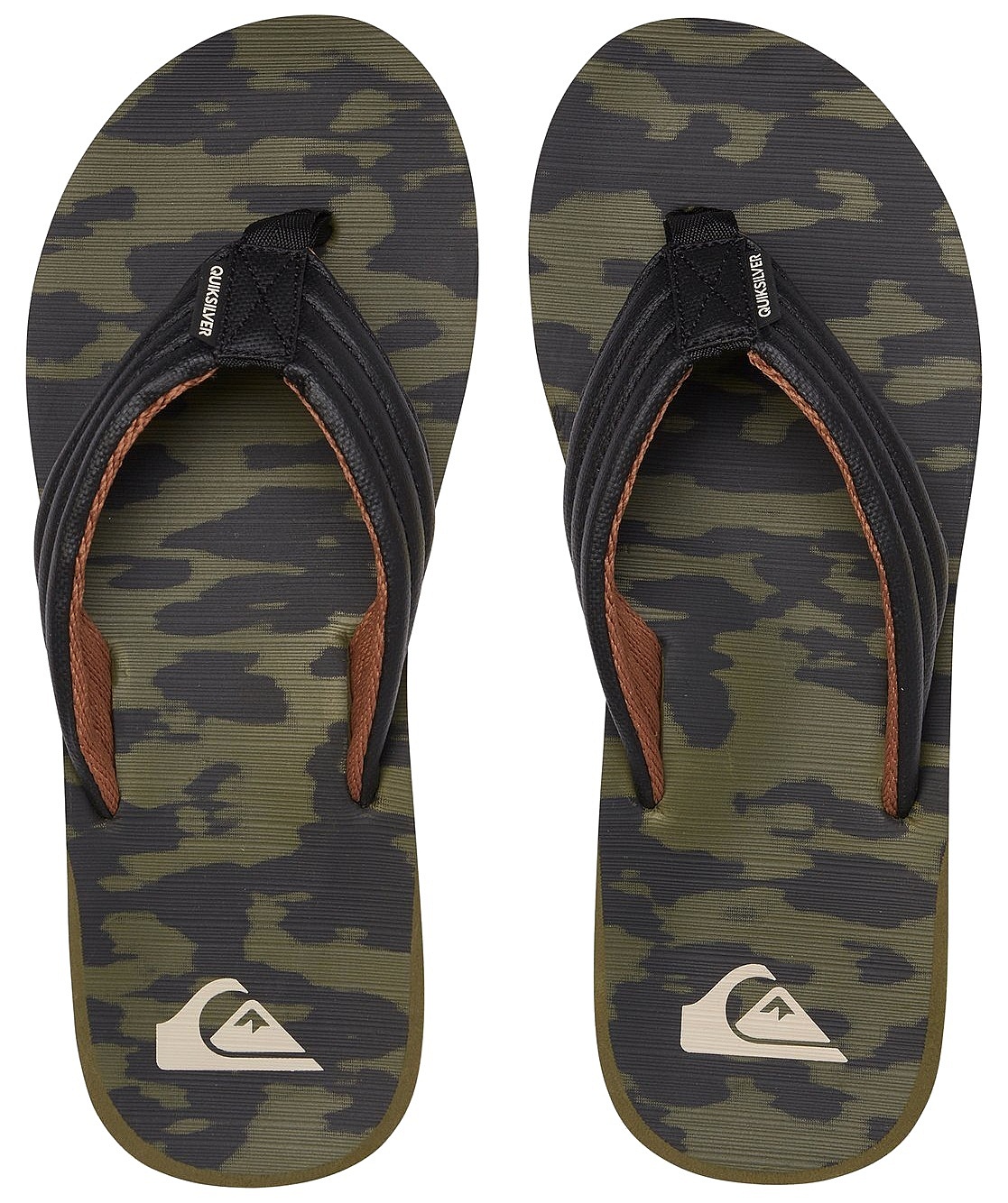 Quiksilver - šľapky CARVER PRINT black/grey Velikost: 40