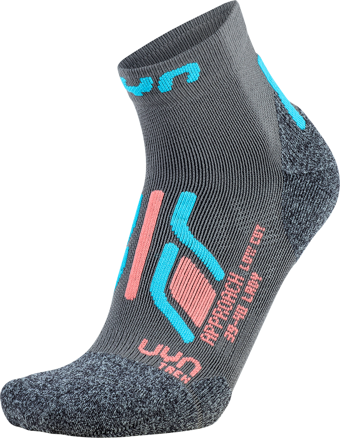 UYN ponožky T LADY TREKKING APPROACH LOW CUT SOCKS grey/turqoise Velikost: 39-40