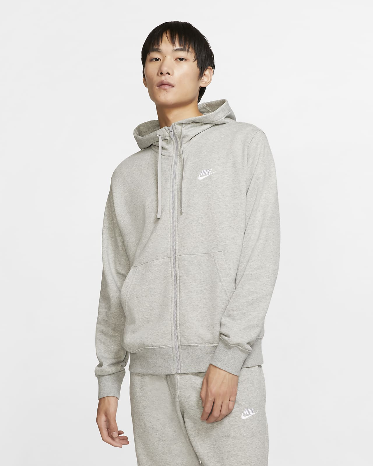 Nike mikina NSW CLUB FT Hr. grey Velikost: XL