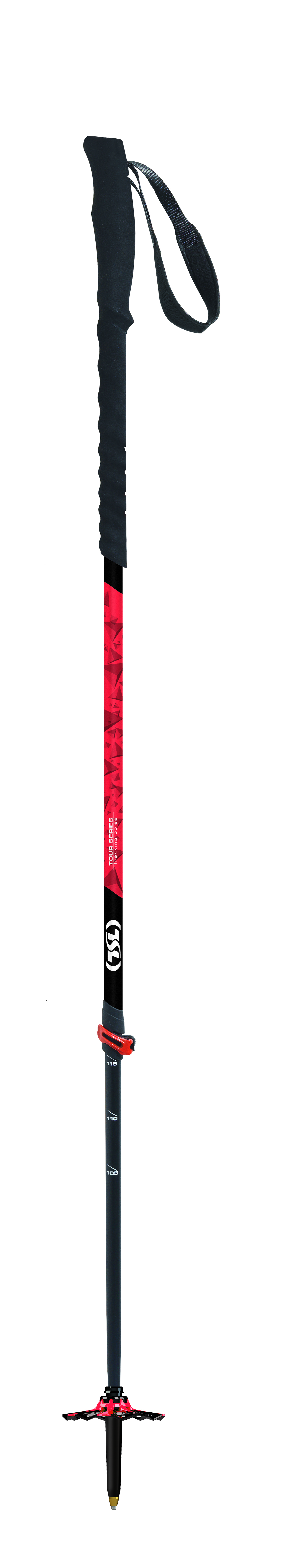 TSL palice Tour Carbon 2 Cross ST Twist (87,5 cm - 140 cm) black/red Velikost: UNI