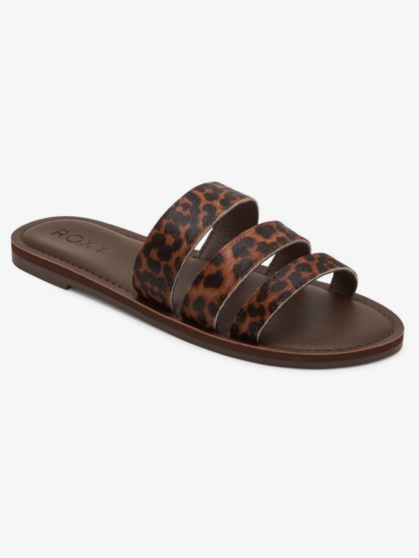 Roxy šľapky Wyld Rose II chocolade leopard Velikost: 6