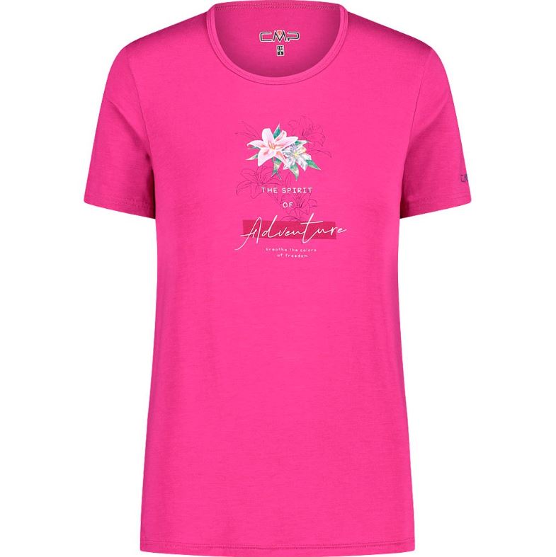 CMP tričko Woman T-Shirt fuschia Velikost: 36