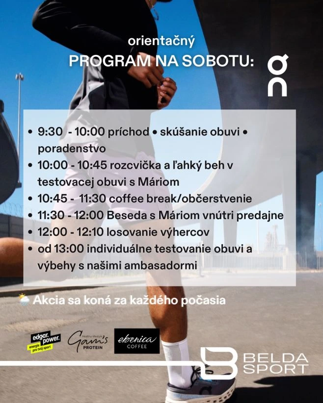 Priatelia, orientačný program nášho behu 🏃🏃‍♀️ Priprav sa na deň plný behu, testovania a skvelej atmosféry už túto sobotu!...
