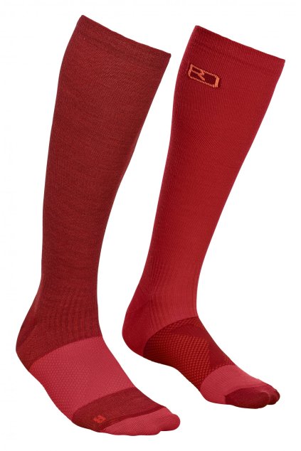 Ortovox - ponožky W's Tour Compression Socks dark blood