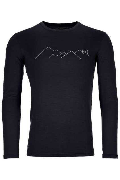 Ortovox - tričko T 185 Merino Mountain LS black raven