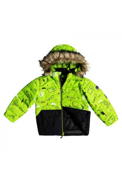 QUIKSILVER - bunda Z EDGY KIDS JK lime green (Velikost 2)