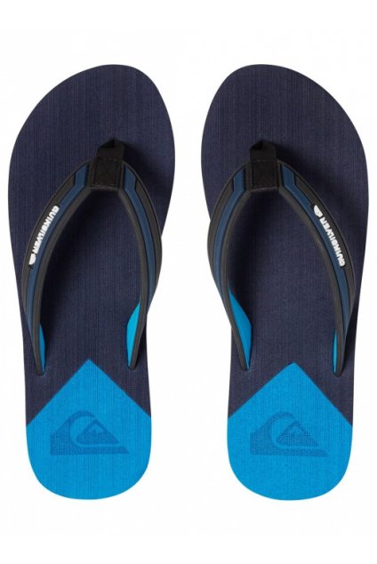 QUIKSILVER - šlapky MOLOKAI NEW WAVE DELUXE YOUTH black/blue/blue (Velikost 35)