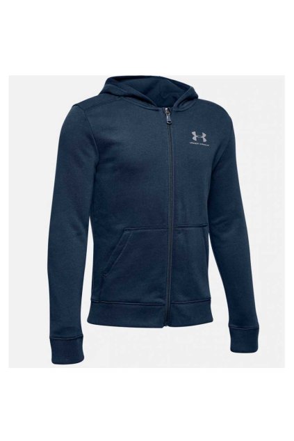 UNDER ARMOUR - mikina EU Cotton Fleece Full Zip navy (Velikost YLG)