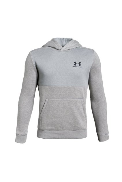 UNDER ARMOUR - mikina EU Cotton Fleece Hoody light grey (Velikost YLG)