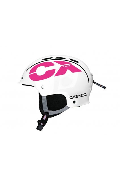 CASCO - prilba CX-3 JUNIOR white pink 18/19 (Velikost 50-56)