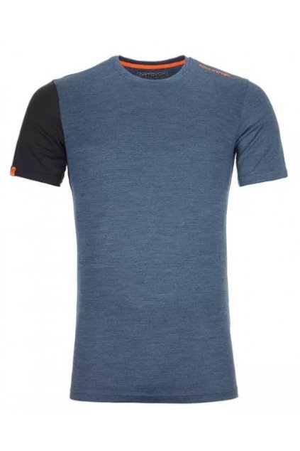 Ortovox tričko 185 Rock'N'Wool Short Sleeve M night blue blend