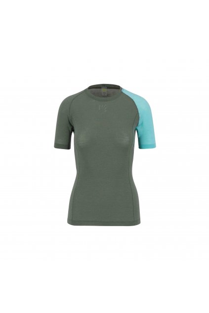 Karpos tričko Dinamico Merino 130 W T-Shirt thyme aqua sky (Velikost L)