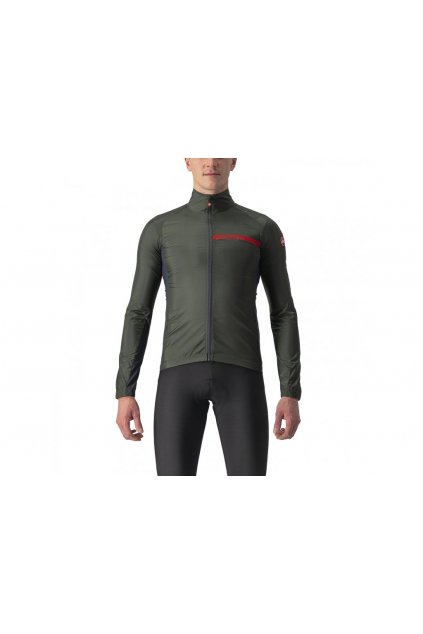 95939 castelli squadra stretch jacket military green dark grey