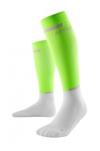 the run socks tall v4 green white wp20cr wp30cr front