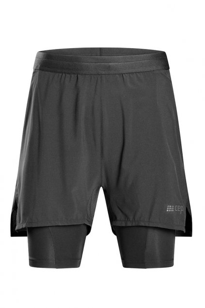 The run shorts 2in1 black W4A75T front