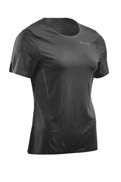 run shirt short sleeve black w front