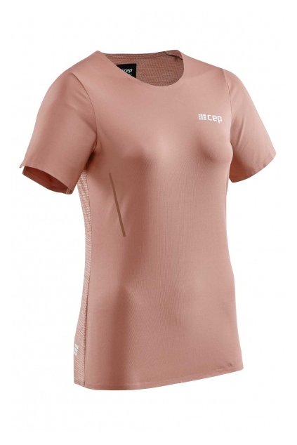 run shirt round neck ss rose w0a3a5 w front