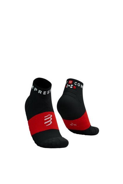 ultra trail low socks black red t1
