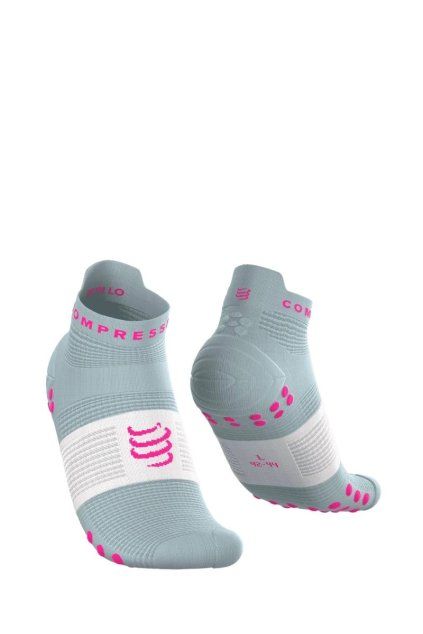 pro racing socks v40 run low ether neon pink