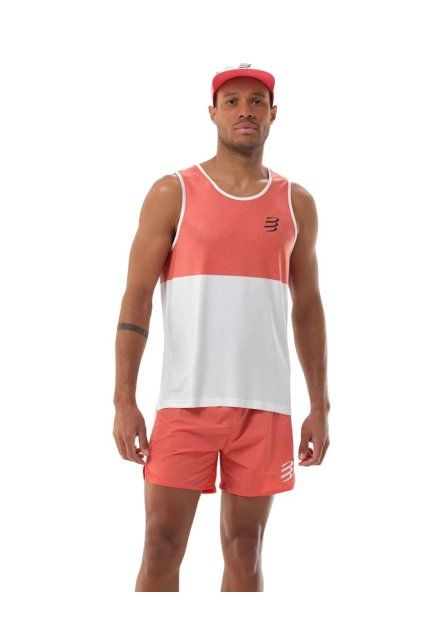 performance singlet m tigerlily star white