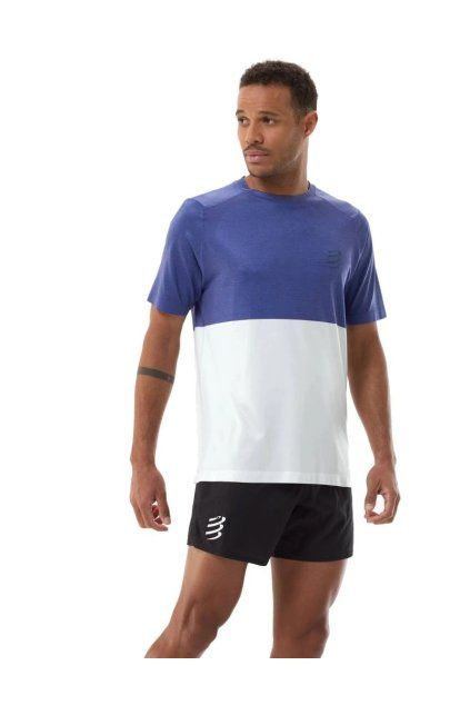 performance ss tshirt m orient blue star white