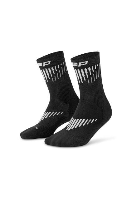 cep core run merino socks mid cut 3 0 black white wp8cbv wp7cbv front 2